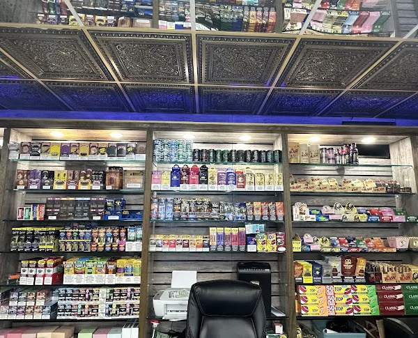 Behind the front counter